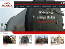 Tablet Screenshot of maanyaboilers.com